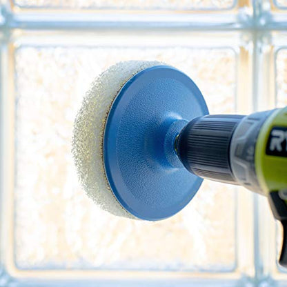 Bring It On Cleaner Water Spot Polishing Kit | For Shower Glass and Windows | Tile and Grout Polishing | Included Drill Scrub Brush, Microfiber, 8 ounces Water Spot Remover