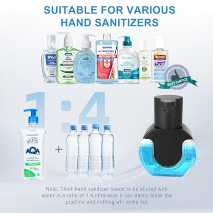 2 Pack Automatic Soap Dispenser Touchless,14.2oz/420ML Auto Liquid Soap Dispenser,Rechargeabled Wall Mounted Smart Pump for Bathroom Kitchen - color: Black, style: 2 Pack Liquid