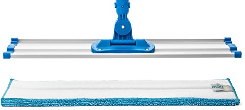Zflow 18" Professional Microfiber Mop - Commercial Stainless Steel Handle with Microfiber Dust Pad + 3 Wet Pads
