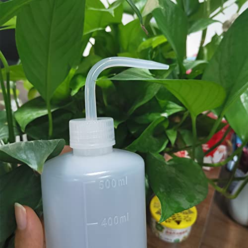Valchoose 2Pack 500ml Squeeze Bottle 16.9oz, No Spill Wash Bottles Large with Handy Measurement Lines, Wash Bottles Squeeze Spout Flowing Well - color: White, size: 2x500ml