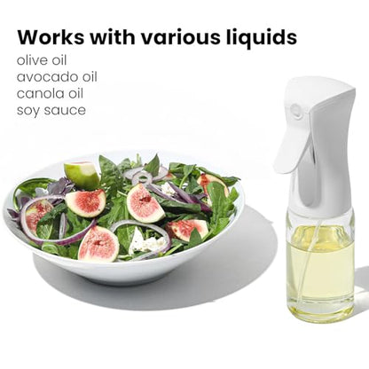 Mistifi Glass Oil Sprayer/Mister, 5.1 fl oz (150ml) Spray Bottle | Even Fan Spray, 1g Control, Anti-Drip, Refillable, for Air Fryer, Salad, BBQ, Oil, Olive Oil & Vinegar - color: White
