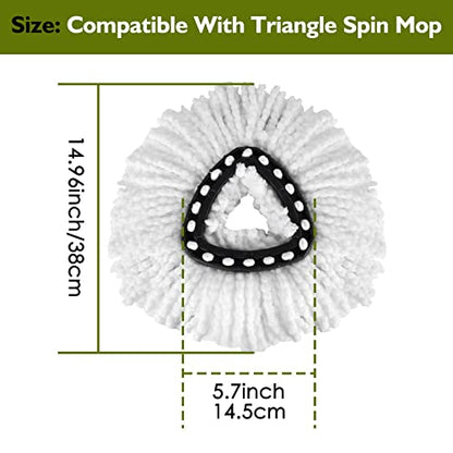6 Pack EasyWring Spin Mop Refill - Compatible with O-Ceda, Microfiber Floor Spinning Heads Mop Head Replacement - color: 6 Pack