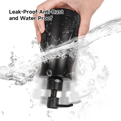 304 Stainless Steel Soap Dispenser Modern Rust-Proof Liquid Soap Pump Bottle for Kitchen or Bathroom Countertop Hand Dish Lotion Leak-Proof 13.5oz (Black) - color: Black