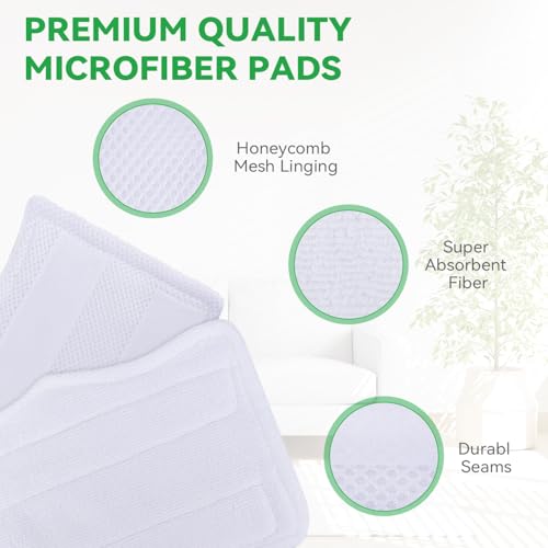Steam Mop Pads for Shark Steam & Spray Mop S3101 S3251 SK460 SK410 S3101n2 S3250 SK435CO SK140 SK14,Washable Microfiber Cleaning Steamer Replacement Pads,White,8Pack - color: S3101 Pads - 8pack