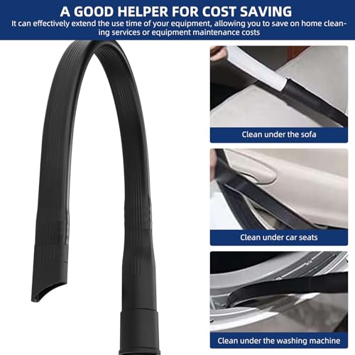 25" Flexible Vacuum Crevice Attachment Tool for Vacuum Hoses All 1-1/4" or 1-3/8" (32mm - 35mm) Flat Slot Nozzle Interface