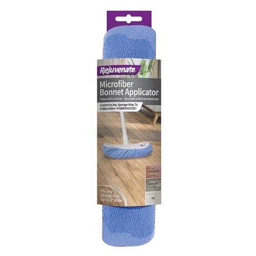 Rejuvenate Microfiber Bonnet Applicator, 1 Count, Converts Any Sponge Mop To A Reusable Microfiber Mop