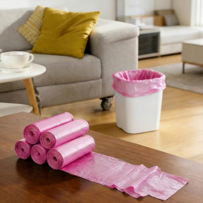 Drawstring Trash Bag 100PCS, Leakproof Small Trash Bags, Unscented Small Garbage Bags, 15 Liter Mini Wastebasket can Liners for Office Bedroom Bathroom, Red - color: 100Red