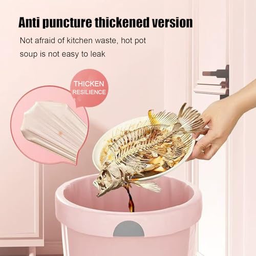 150 Count Large Trash Bags Drawstring - Extra Thick Pink Large Garbage Bags Unscented Strong Plastic Waste Basket Liners for Kitchen Car Office (45x42cm) - color: 150 Count
