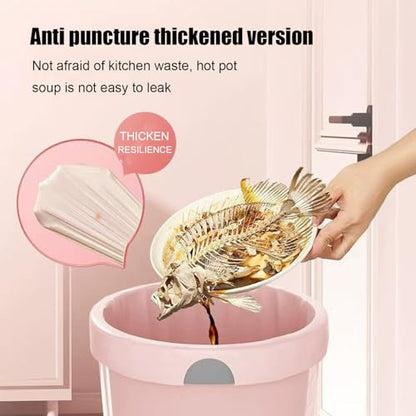300 Count Large Trash Bags Drawstring - Extra Thick Pink Large Garbage Bags Unscented Strong Plastic Waste Basket Liners for Kitchen Car Office (45x42cm) - color: 300 Count