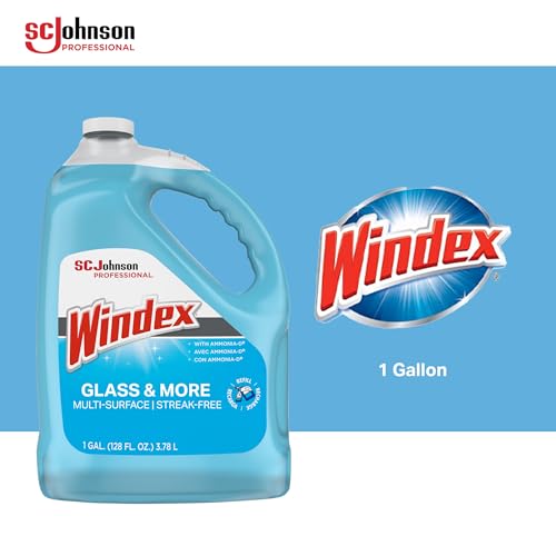 SC Johnson Professional Windex Glass and More Multi-Surface Cleaner, Windex Glass Cleaner Refill, Multi Surface Cleaner, 128 fl. oz. Bottles, 4 Count, for Professional Use Only - size: 1 Count (Pack of 4)