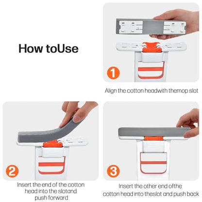 Mini Foldable Desktop Mop – Portable Versatile Wet & Dry Cleaning Sponge Mop for Home & Car – Ideal for Kitchen, Bathroom, Glass, Dining Table & More (Squeeze Handle+2 Sponge Head )