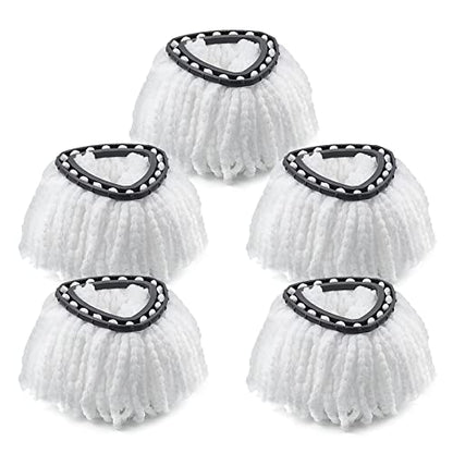 Spin Mop Head Replacement for O Ceda Mop Replace Head Triangle Mop Refills, Microfiber, White, 5 Packs - size: 5pcs 1-Tank Mop White