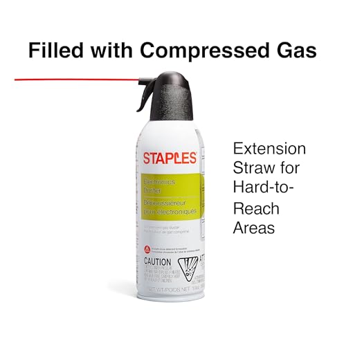 Staples Compressed Air Dusters – Canned Air for Electronics, Keyboards & Office Devices