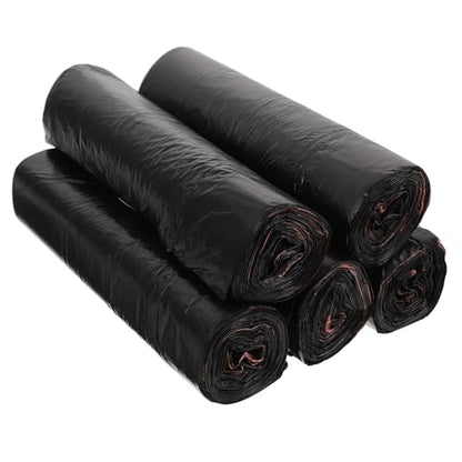 Heavy Duty Drawstring Garbage Bags 45X50Cm 5pcs Thickened Kitchen Trash Bags for Home Waste Disposal Black and White Multipurpose Liners