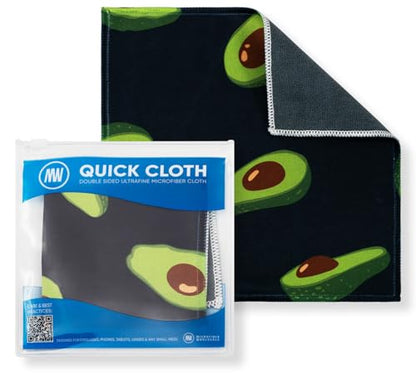 Microfiber Wholesale Quick Cloth Glasses Cleaning Cloths–8x8 Avocado 1-Pack with Case | Double-Sided Lens Cleaner for Eyeglasses, Camera, Screens & Glass | Reusable Microfiber Glass Polishing Cloths - color: Avocado, size: 8"x8"