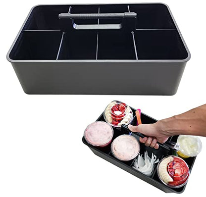 Enjoy Organizer- 2 Commercial Extra Large Portable Stackable Carry Caddy, Black, Carrier for Cleaning, Bathroom, Supplies, Tools, All-Purpose Made in USA (2)