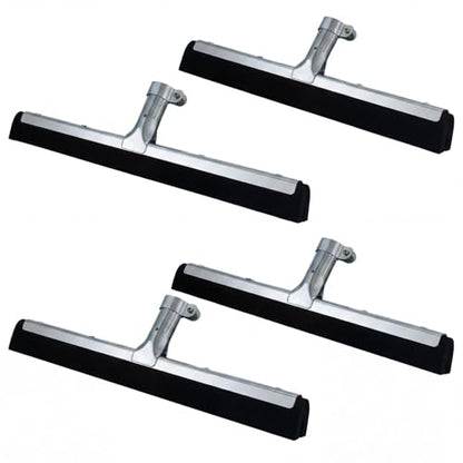 Lasnten 4 Pcs Double Foam Floor Squeegee for Concrete 22 Inch Industrial Floor Scrubber Stainless Steel Cleaning Squeegee with Rubber Heavy Duty Broom EVA Foam Blade for Garage Window Pool - size: 22 Inch