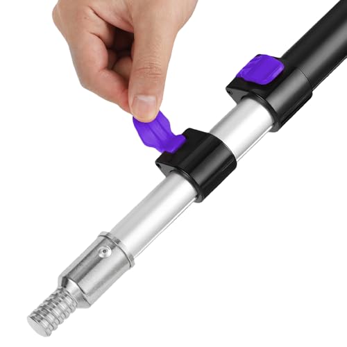 Bates- Telescopic Extension Pole, 6 Ft, Aluminum Alloy, Sturdy Multi-Purpose Extension Pole with Flip-Lock Design for Painting, Dusting and Cleaning - color: Black and Purple, size: 6 Ft, 1 Pack