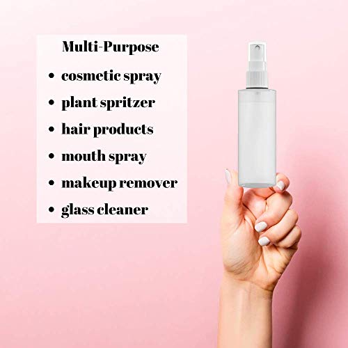 Plastic Spray Bottle Fine Mist – Refillable, Reusable, Portable Sprayer, Travel Size, Leak Proof for Household Use, Essential Oil, Cleaning Solution and Perfume (10 Pack, 120 ml) (2oz - 10 pack)