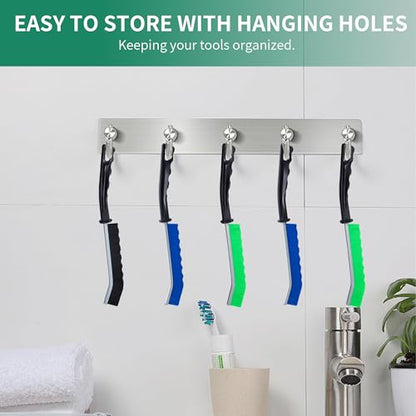 6-Pack Hard Bristle Crevice Cleaning Brush, Best Tool for Cleaning Grout, Gaps, and Sink, Home Cleaning Essentials, Crevice Cleaning Tool for Kitchen and Household Use
