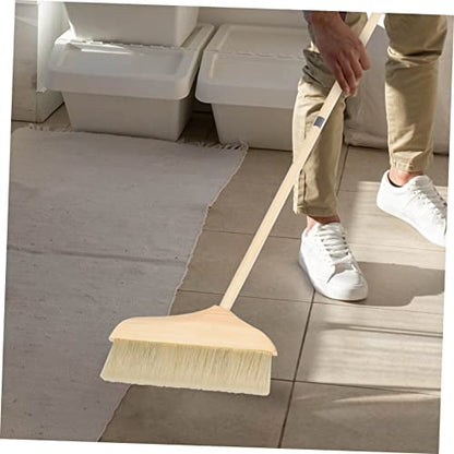 Soft Bristle Indoor Broom with Long Handle Lightweight Detachable Sweeping Brush for Home Kitchen and Office Cleaning Efficient Corner Cleaning Tool