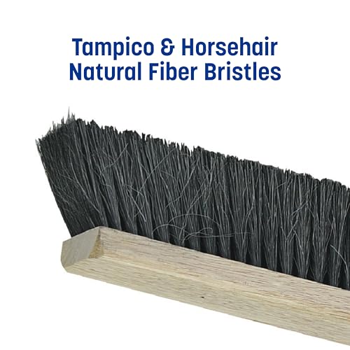 SPARTA Flo-Pac Horsehair-Blend Blend Sweep, Floor Sweep for Cleaning, 24 Inches, Black - style: Modern