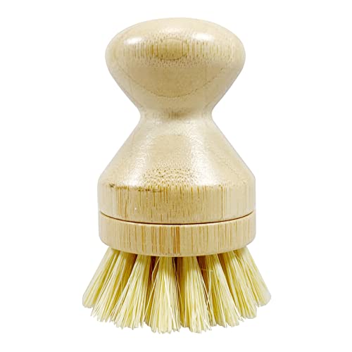 JuneLily Short Sisal Dish Brush Plant-Based for Kitchen Bathroom Cleaning Produce Washing Dishes (Short Dish Brush) - color: Short Dish Brush