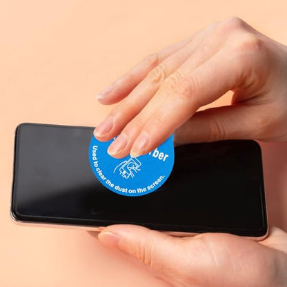 Uonlytech 200pcs LCD Screen Cleaning Stickers Film Dust Removal Stickers Dust Removal Tool Phone Screen Paper Decals Cleaning Phone Tool for Home Use - color: Blue, size: 6X4.3CM