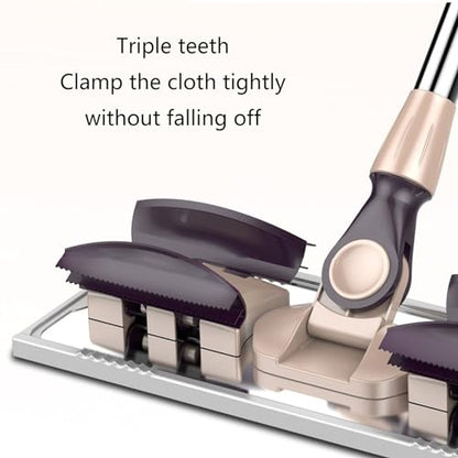 Adjustable Aluminum Flat Mop for Household 360 Degree, Dusting Microfiber Pad Lazy Tool, 133cm Handle - color: A