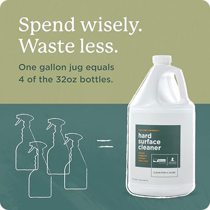 Shaw Floors Hard Surface Cleaner- 128 Fl Oz - Refill for Spray Mops and Spray Bottles - Ideal for Hardwood, Vinyl, Ceramic, Glass, Countertops, and MORE | Makes 4 (32oz) bottles