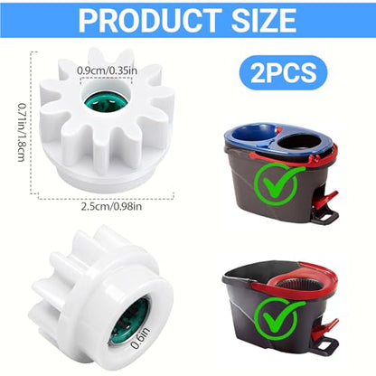 Pedal Bearing Replacement Fits OCedar Mop Bucket - 2 Pack Easy Fix One Way Clutch Gear Sprockets Repair, Compatible with Vileda Rotation Mop Buckets & OCedar Replacement Parts