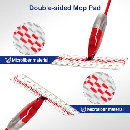 Spray Mop Pads Compatible with Oceda ProMist MAX Microfiber Spray Mop - Mop Replace Head for Dry/Wet Use - Reusable Washable Dust Mop Refills for Floor Cleaning,3 Pack - color: 3 Pack