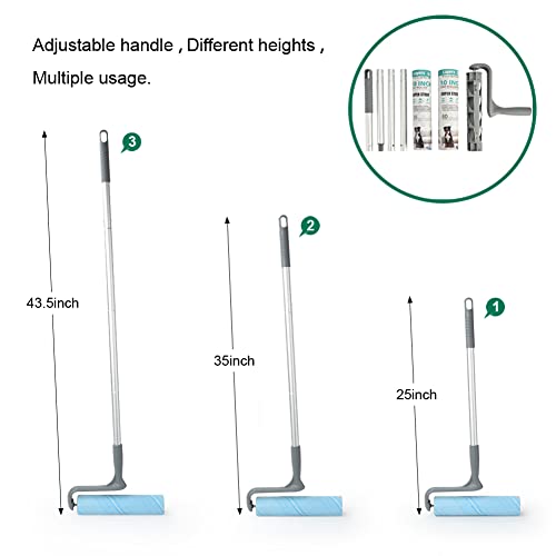 Layers Large Mega 10in Wide Roller 75 Sheets, 2 pack Wide refills with 4-Foot Extendable Handle