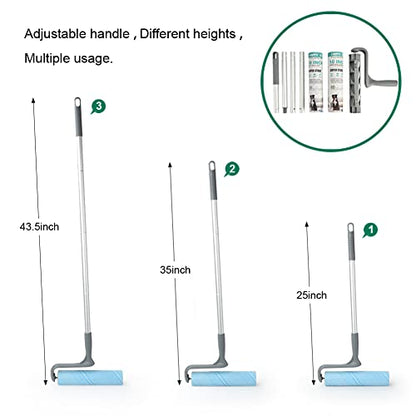 Layers Large Mega 10in Wide Roller 75 Sheets, 2 pack Wide refills with 4-Foot Extendable Handle