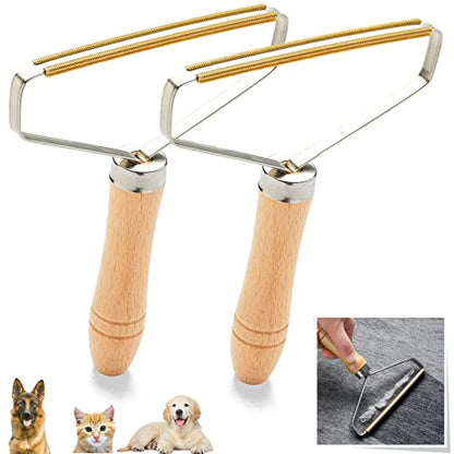 Pack of 2 Pet Hair Remover, Ultimate Dog and Cat Hair Removal Tool for Couch, Carpet, Car Upholstery, Rugs, Clothes and Cashmere Coats - Proven Effectiveness with Every Swipe!