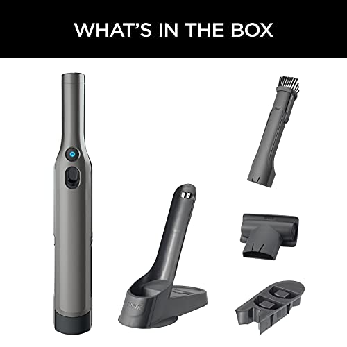 Shark WV201 WANDVAC Handheld Vacuum, Lightweight at 1.4 Pounds with Powerful Suction, Charging Dock, Single Touch Empty and Detachable Dust Cup,Graphite, Slate - color: Slate