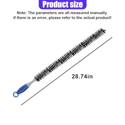 Car Engine Cleaning Brush with Long Handle, Flexible Hard Bristle Auto Detailing Brushes Kit with Hanging Hole, Bendable Car Wash Brush for Radiator Dryer Vent/Refrigerator Coil (1PC) - size: 1PC