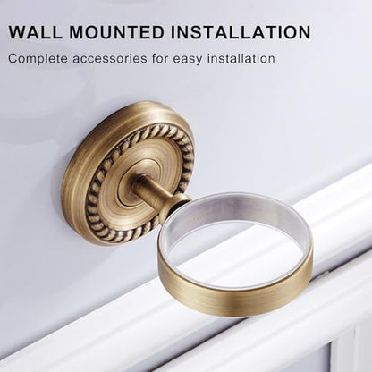 Antique Bronze Toothbrush Holder for Bathroom Tumble Holder Wall Mounted - color: Toothbrush Holder