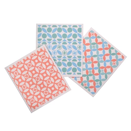Skura Style x Eva Mendes Cloth Envy Reusable Swedish Dishcloths for Kitchen (Bulk 6 Pack) | Washable | Eco Friendly | Non-Scratch Cellulose | Reusable Paper Towel