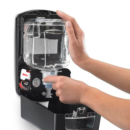 GOJO LTX-12 Touch-Free Foam Hand Soap Dispenser, Chrome/Black, for 1200 mL GOJO LTX-12 Foam Hand Soap Refills (Pack of 1) - 1919-01 - color: Chrome/Black