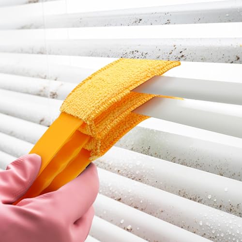 Window Blind Cleaner Duster Set, Washable Dusting Cleaner Air Vent Cleaning Brush Tools (Blue) - color: Blue