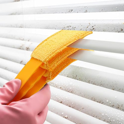 Window Blind Cleaner Duster Set, Washable Dusting Cleaner Air Vent Cleaning Brush Tools (Blue) - color: Blue