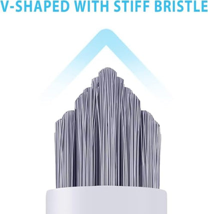 Lumkew Grout Cleaner Brush,Hard Bristle Grout Cleaning Brushes Scrubber for Tile Floors Bathroom Shower, Black, 3 Pieces