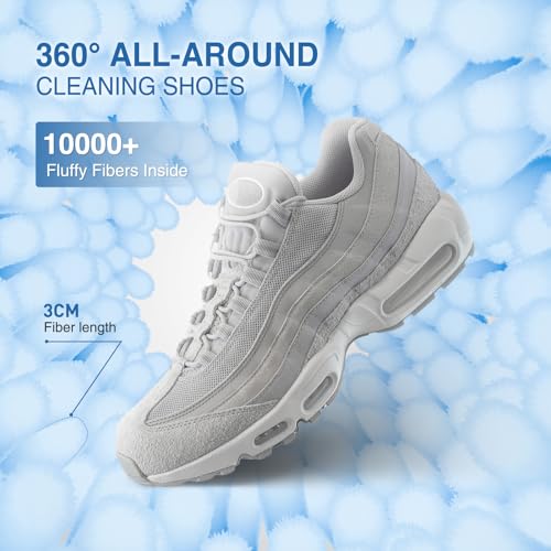 Teletrogy Shoe Washing Machine Bags, Reusable Laundry Bag for Washer and Dryer, Durable Fluffy Fiber Keep Clean, 2 Pairs Adjustable Trees for All Shoes, Blue - color: Blue