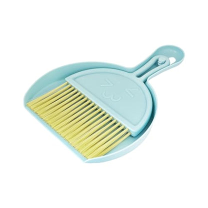 Blue Mini Broom and Dustpan Set, Small Handheld Brush Combo for Kids Kitchen Counter Table Desk Car and Pet Area Cleaning - color: Blue