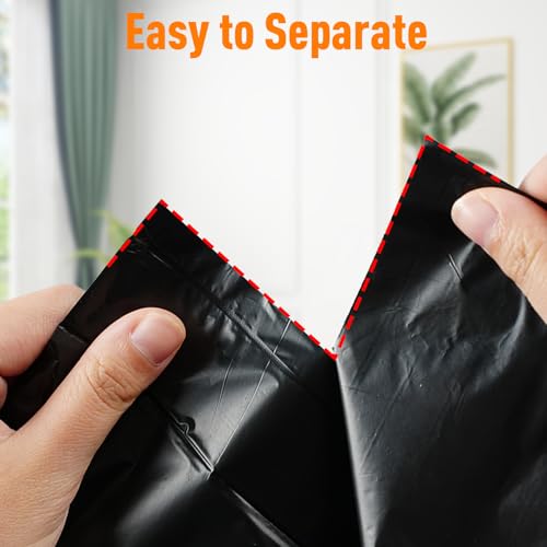 O2frepak 13 Gallon Multipurpose Tear-Resistant Trash Bags,Heavy Duty,Tastless and Black Garbage Bags (100 Count,60x80cm) - style: 13Gallon(100Counts)Black