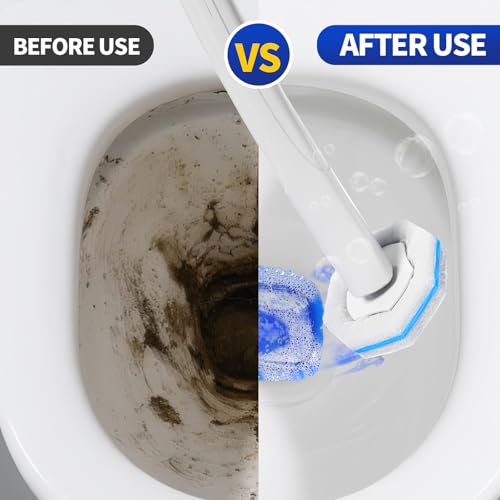 60PCS Toilet Wand Refills Compatible with Clorox Toilet Wand. Disposable Toilet Brush Refills. Bathroom Cleaning. Disposable Toilet Bowl. High-Density Disposable Toilet Brush Scrubber - style: 60 refflls（Without handle）