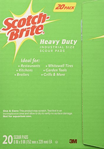 Scotch Brite Heavy Duty Industrial Size Scouring Pads (20 Pack)