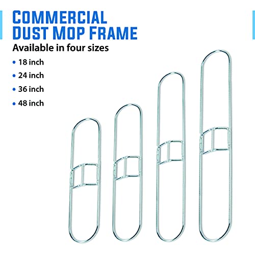 Kleen Handler 18 Inch Commercial Dust Mop Frame (12 Pack) - color: Steel Frame - 18 Inch, size: 12 Pack