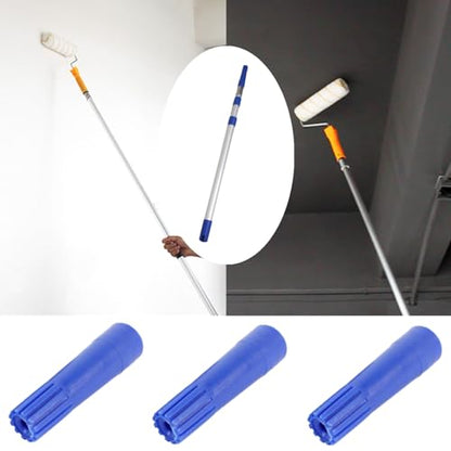3 Pcs Blue Squeegee Adapter – Converts Threaded Tip to Standard Friction Taper Fit for Squeegee Cleaning Tools